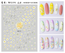 WG190-202 Nail Flower Cartoon Sticker