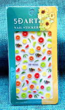 5D Embossed Fruit Lemon Berry Cherry Watermelon Nail Sticker