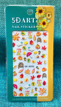 5D Embossed Autumn Nail Sticker