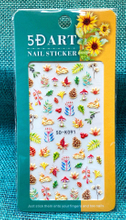 5D Embossed Autumn Nail Sticker