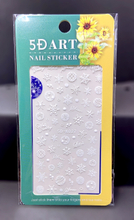 5D Embossed snowflake Nail sticker