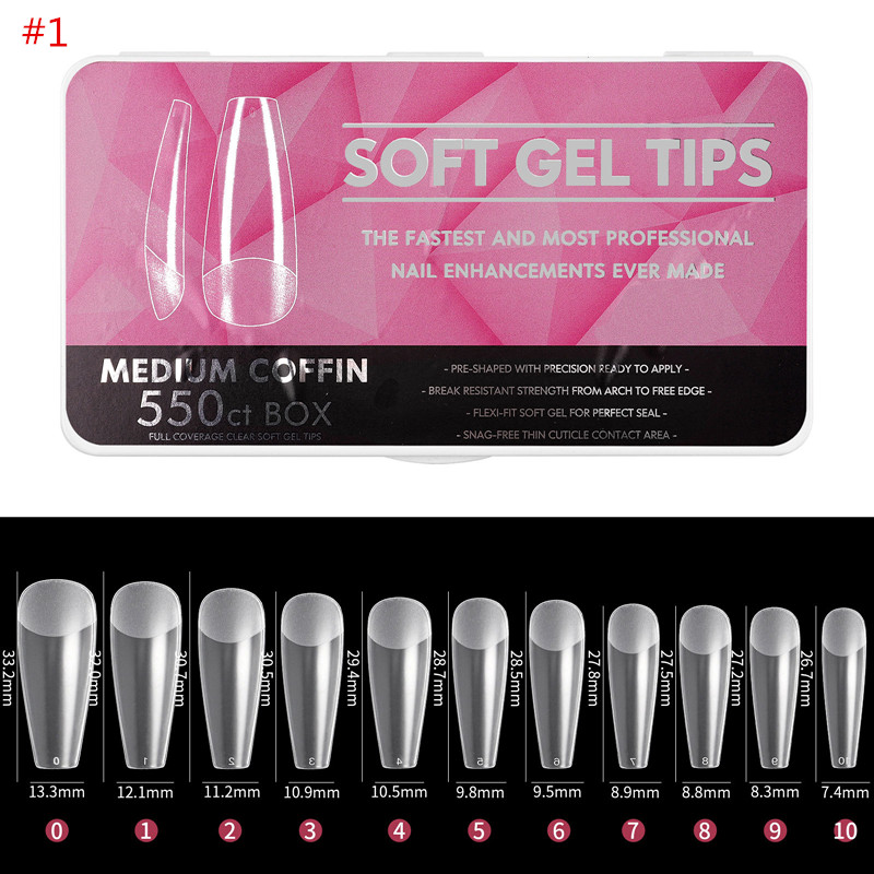 15 Styles Soft Gel Tips Nail artificial Tips
