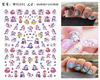 WG241-251 Ultha-thin Unicorn Adhesive Nail 3D Sticker