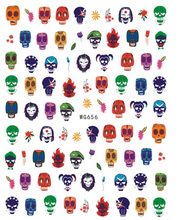 WG656-662 Skeleton Self-adhesive Nail Sticker