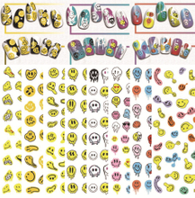 WG969-976 Deformed Smile Face Nail Sticker