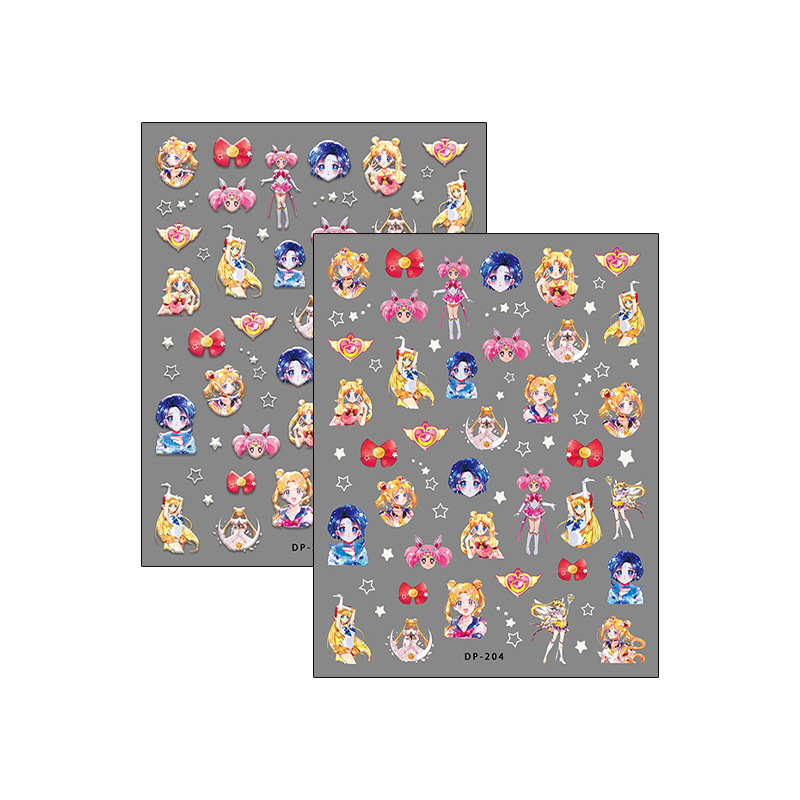 Sailor Moon Embossed Thin Cartoon Cute Nail Sticker
