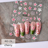 Camellia Cherry Flower Nail Sticker Decoration