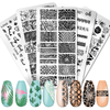 Heart Flower Stencil Nail Art Stainless Steel Stamping Plates