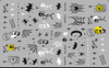 2024 New F1054-1058 Halloween Skull Rose Popular Nail Sticker