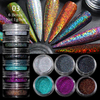 6pcs/set Pearlescent Chameleon Nail Powder Neon Mirror Magic Powder Pearl Laser Glitter Powder