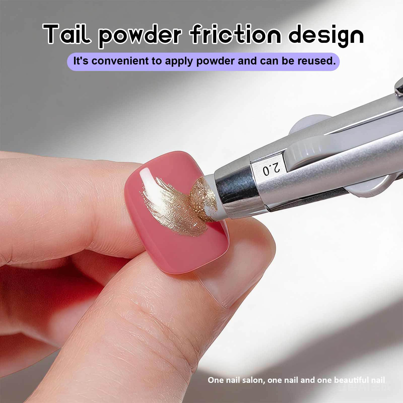 Five in One Nail Dotting Pen Powder Silicone Application Brush Nail Painting Brush