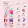 Dried Flowers for DIY Nail Rhinestones Butterfly Nail Decoration