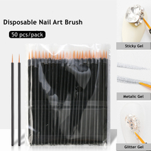 50 pcs/pack Disposable Nail Art Brush