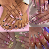 12 Grid Bow Butterfly Shell Mixed Nail Decoration