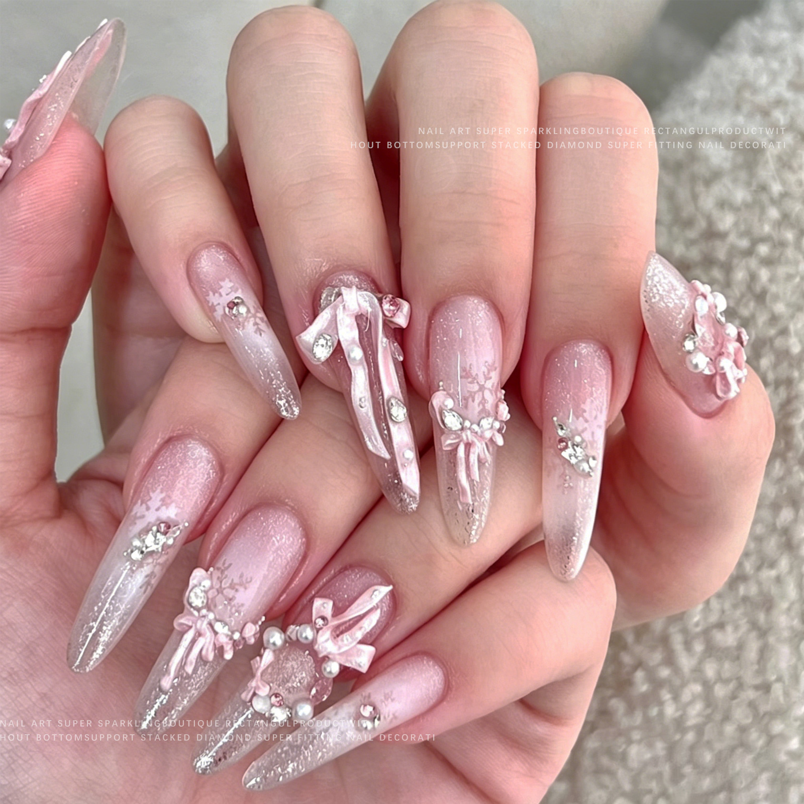 Nail Charm Bow Nail 3d Decoration