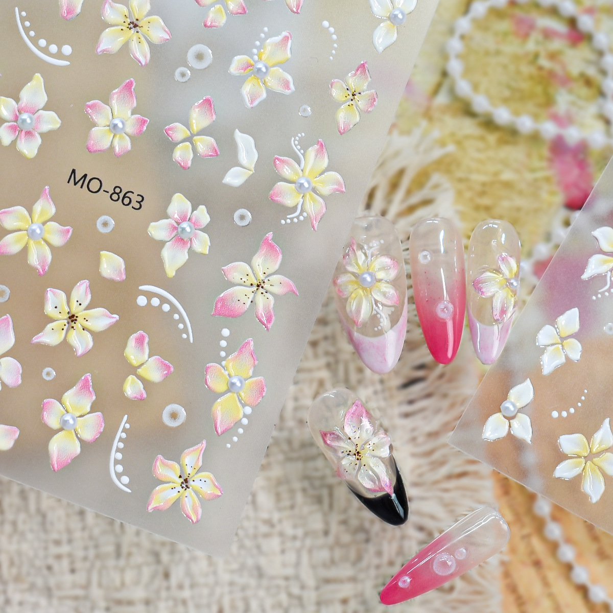 2026 New Flower Nail Decals 