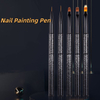 Black Metal Nail Painting Pen Nail 9mm/11mm Liner Brush