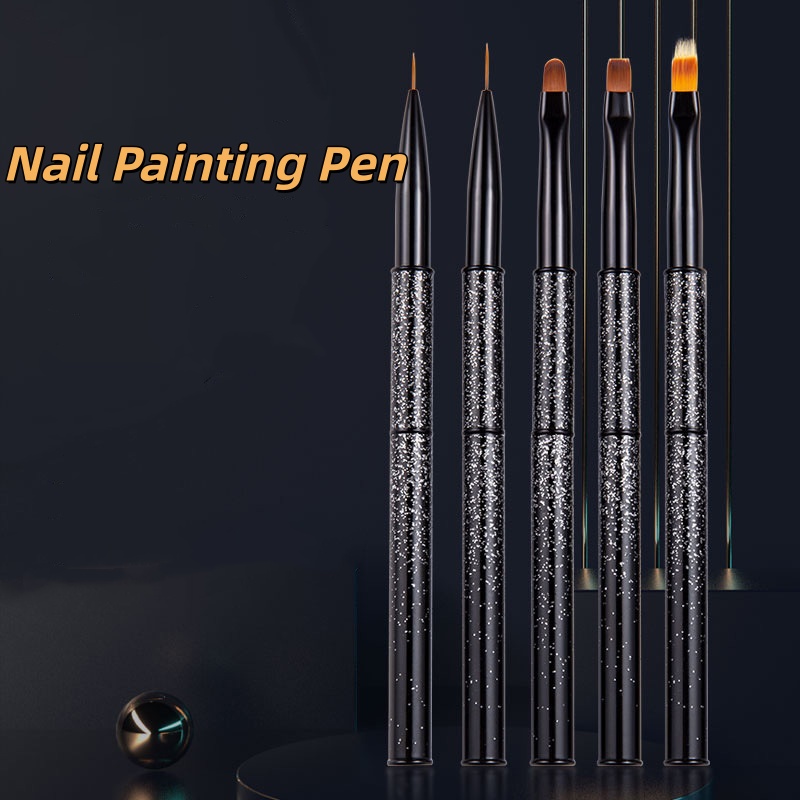 Black Metal Nail Painting Pen Nail 9mm/11mm Liner Brush