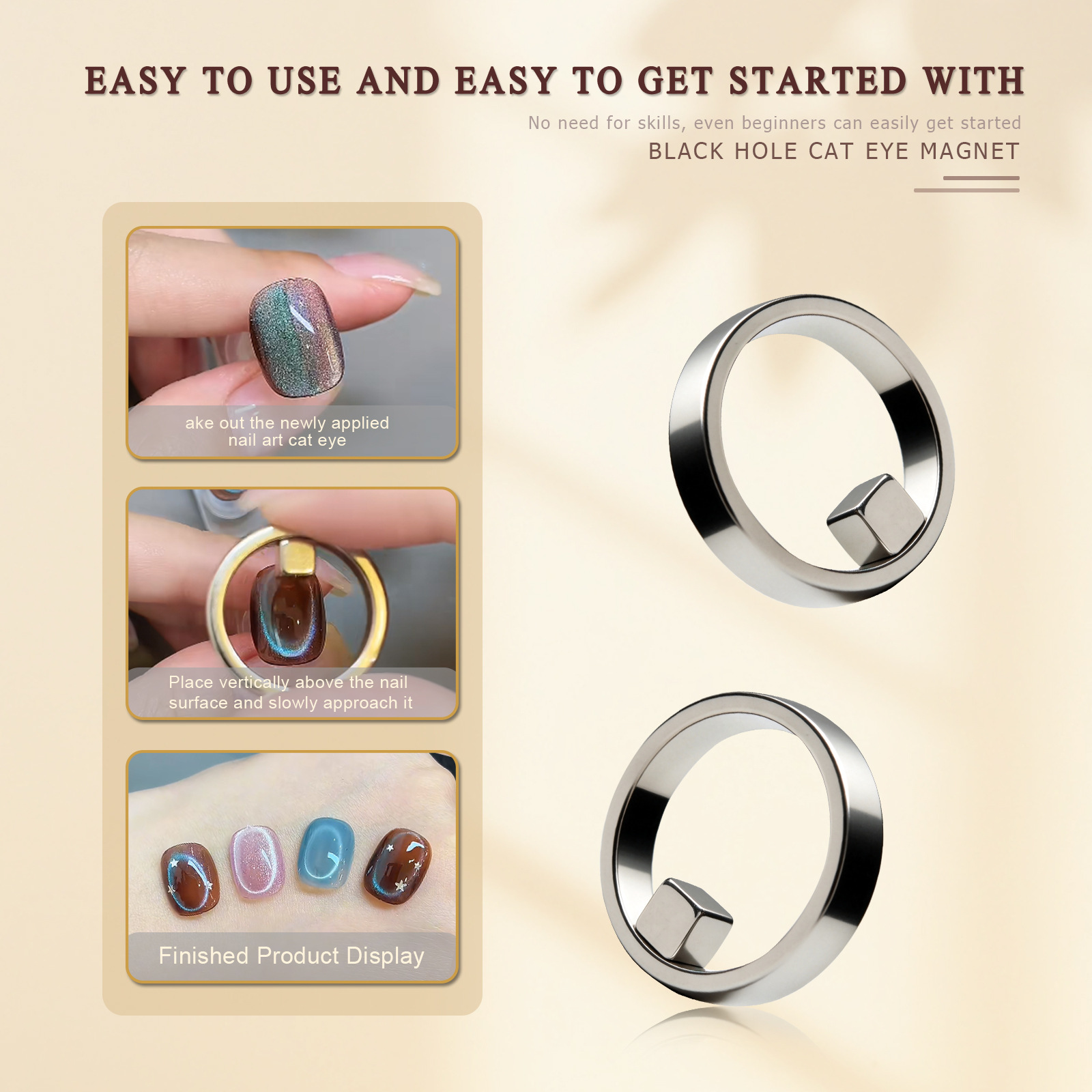 Circular nail Magnet Cat Eye Magnet