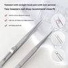 Stainless Steel Nail Tweezers Adjustable with Buckle Slide Lock Antistatic for Rhinestone