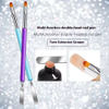 Dual Head Nail Polish Brush Painting Pen Nail Art Tools UV Nail Gel Brush for Extension Tip