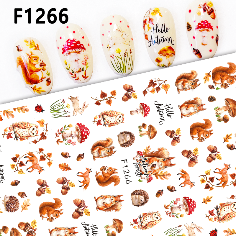2026 Autumn Leaves Nail Adhesive Sticker