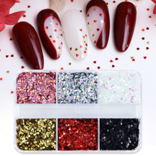 1MM Nail Sequins Laser Heart Shape Nail Accessories