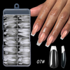 120pcs/box Almond Squard Coffin Ballerine French False Nail Tips 