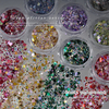 Super Shining Nail Sequins Laser Nail Supplies Irregular Hexagon Shape Nail Accessories