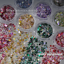 Super Shining Nail Sequins Laser Nail Supplies Irregular Hexagon Shape Nail Accessories