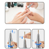 2mm Long Flame Cuticle Clean Nail Drill Bit Titanium Russian Diamond Nail Bits Dead Skin Nail Accessories Cleaner Manicure Tool