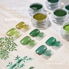 Metal Titanium Powder Nail Magic Mirror Powder Green Series Titanium Nail Powder Nail Accessories