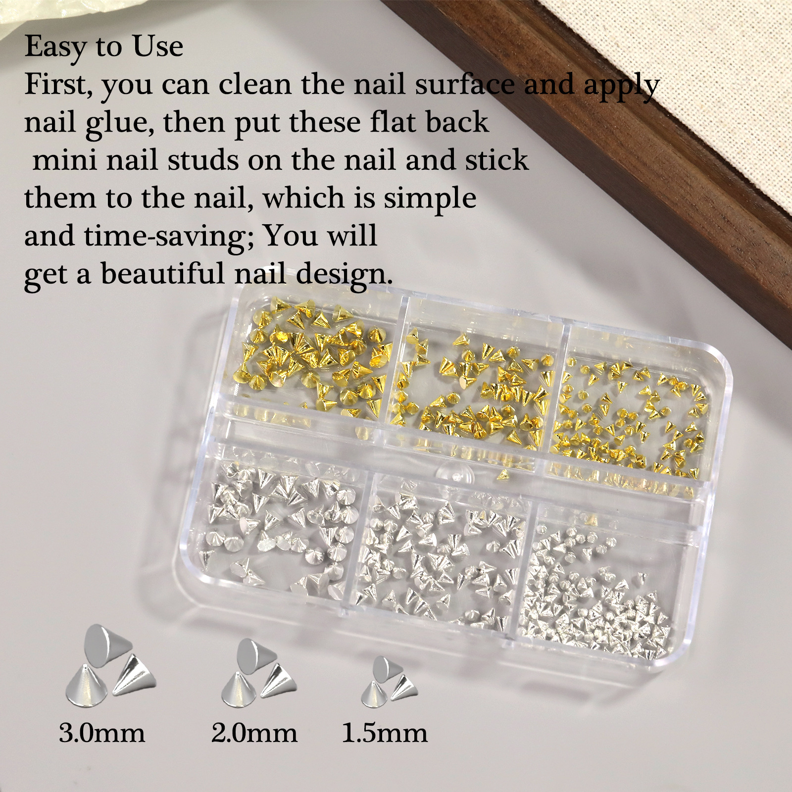 Punk Metal Nail Decoration