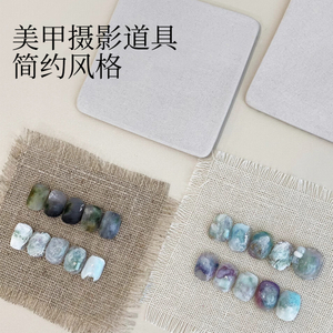 Linen Take Photos Props Nail Art Display
