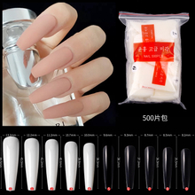 Long Ballet Long Fake Nails Full of Ballet Fake Nails Coffin Nail Full of Transparent Fake Nails
