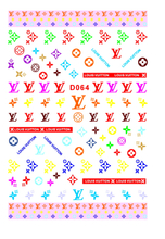 D064 Brand Logo 3D Nail Art Sticker 
