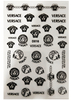 D016 VERSACE 6 colors available Brand Logo 3D Nail Art Sticker