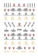 D059 Brand Logo 3D Nail Art Sticker 