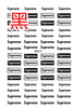 D017 Supreme 6 colors available Brand Logo 3D Nail Art Sticker