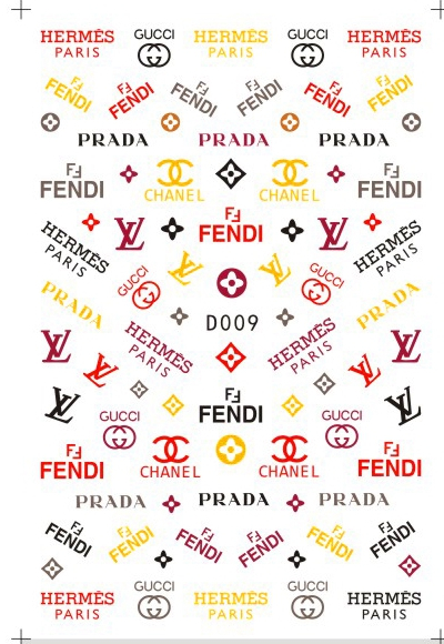 D009 Brand Logo 3D Nail art sticker