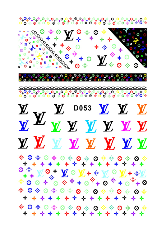D053 Brand Logo 3D Nail Art Sticker 