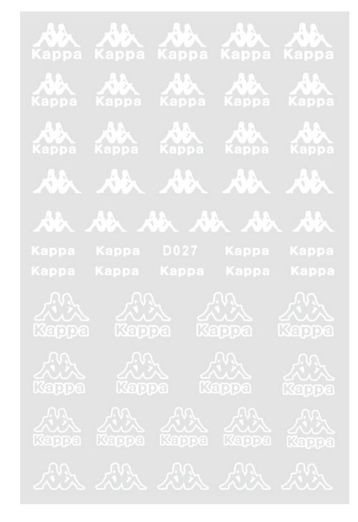 D027 Kappa Brand Logo 3D Nail Art Sticker 6 colors available