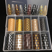 Brand Logo Nail Transfer Foil Set 
