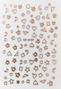 XF3197 Rose Gold 3D Nail Art Sticker