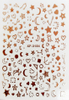 XF3184 Rose Gold 3D Nail Art Sticker