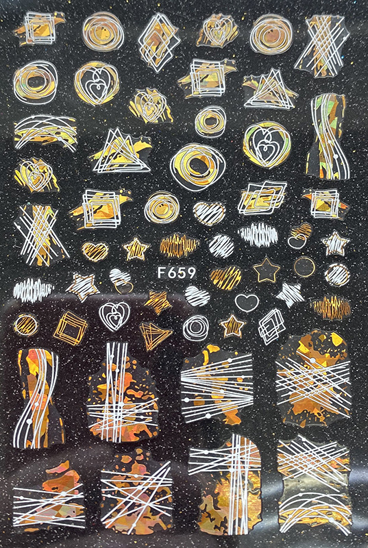 F659 Gold and White
