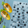 F654-F661 white And black Color Summer 3D Nail Sticker 