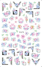 F673 Rose Flower Gardon Self-adhesive Nail Art Sticker