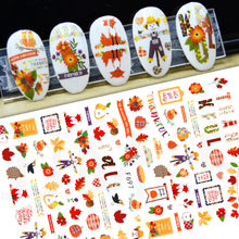 F697 Autumn Fall Season Self-adhesive Nail Art Sticker