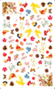 F695 Maple Leaf Pinecone Butterfly Self-adhesive Nail Art Sticker